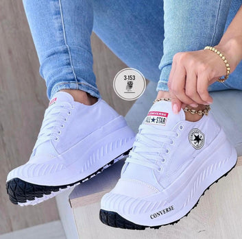 Tenis zapatilla Converse blanco-negro