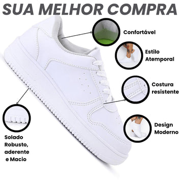 ZAPATILLAS TENIS NIKE FOR ONE BLANCO-NEG